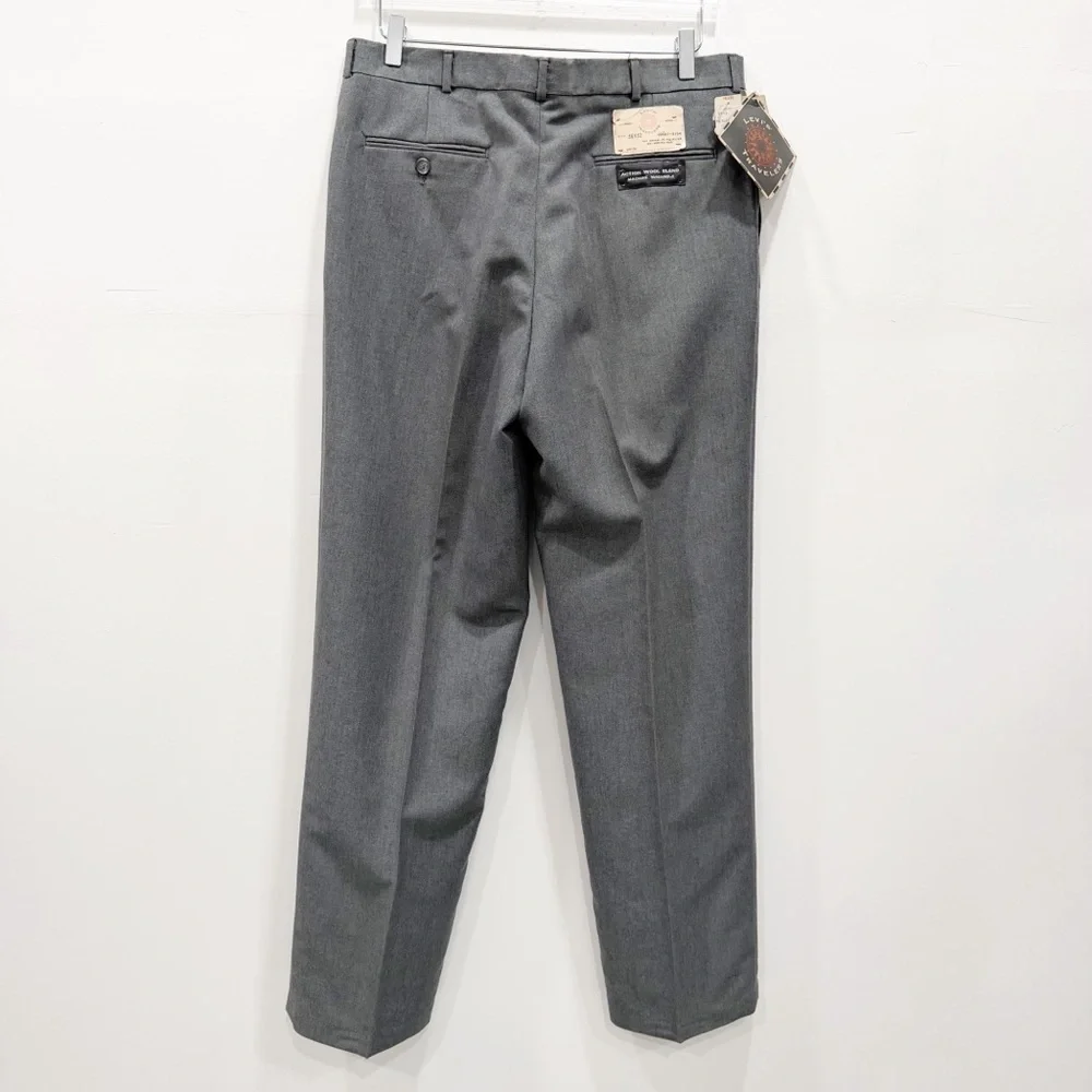 Vintage Levi’s Travelers Trouser Pants Wool Blend 36 x 32 Grey